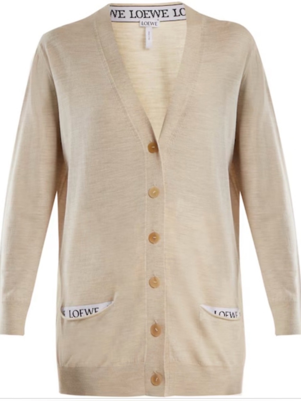 LOEWE V-neck wool-blend cardigan